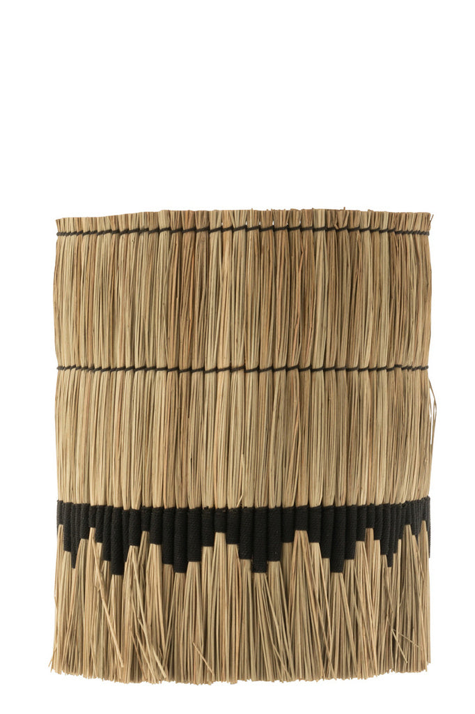 J-LINE LAMPENKAP THREAD PATTERN SEAGRASS – NATURAL/BLACK LARGE