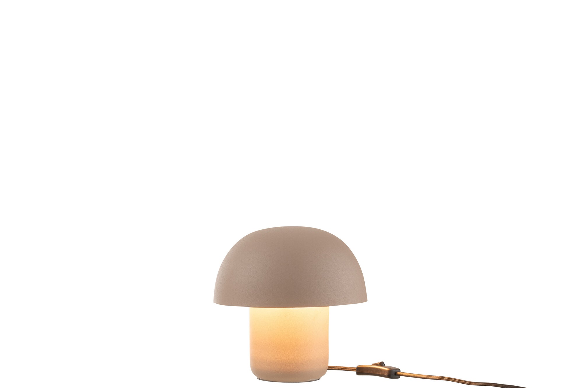 Kleine taupe ijzeren tafellamp