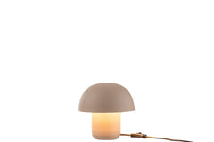 Kleine taupe ijzeren tafellamp