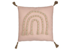 Kussen Regenboog Vierkant Polyester Roze