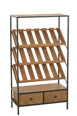 Bar Kast Wijnfineer Natuur/Zwart Medium