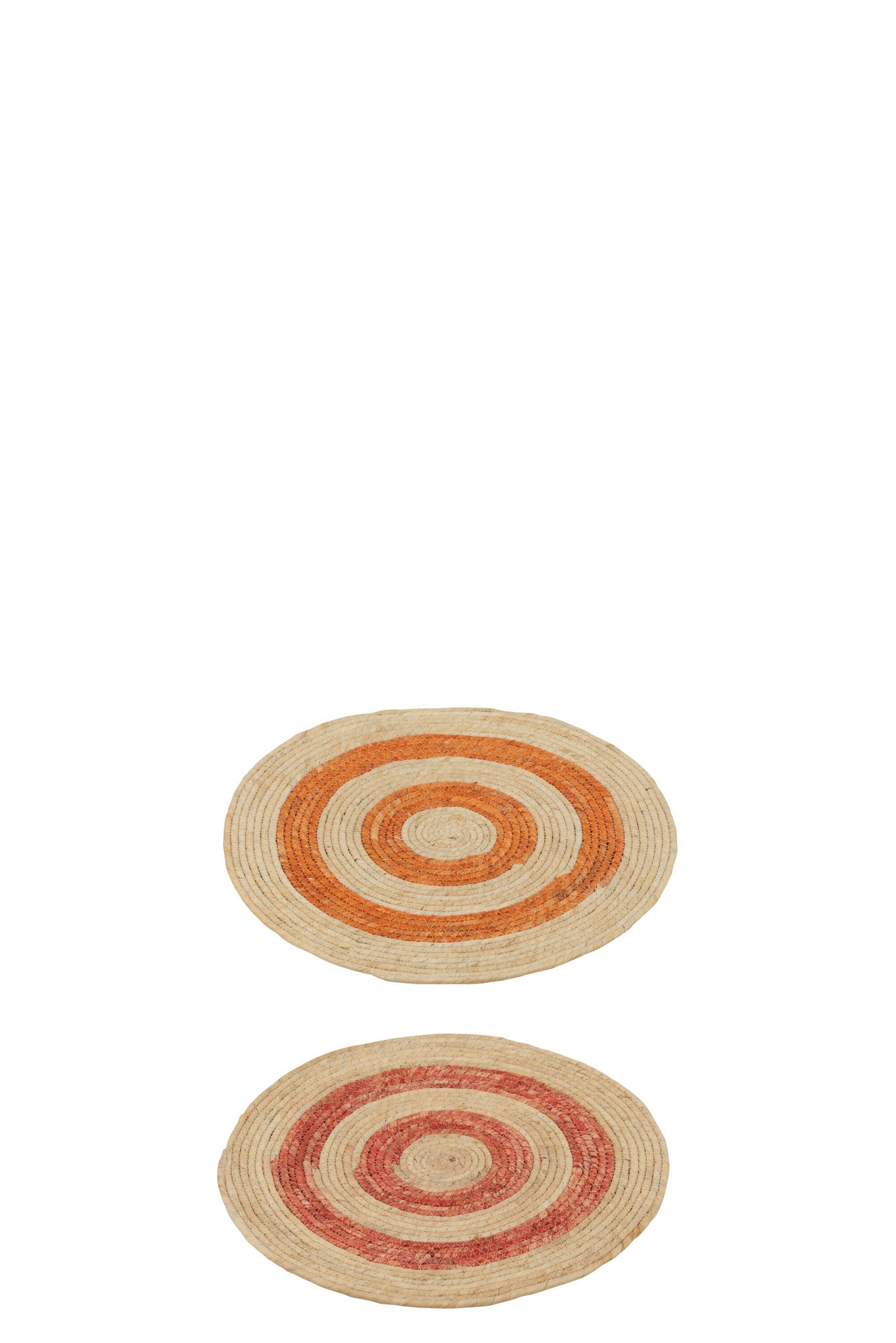 Rug Round Circles Corn Husk Orange/Rood Klein Assortiment Van 2