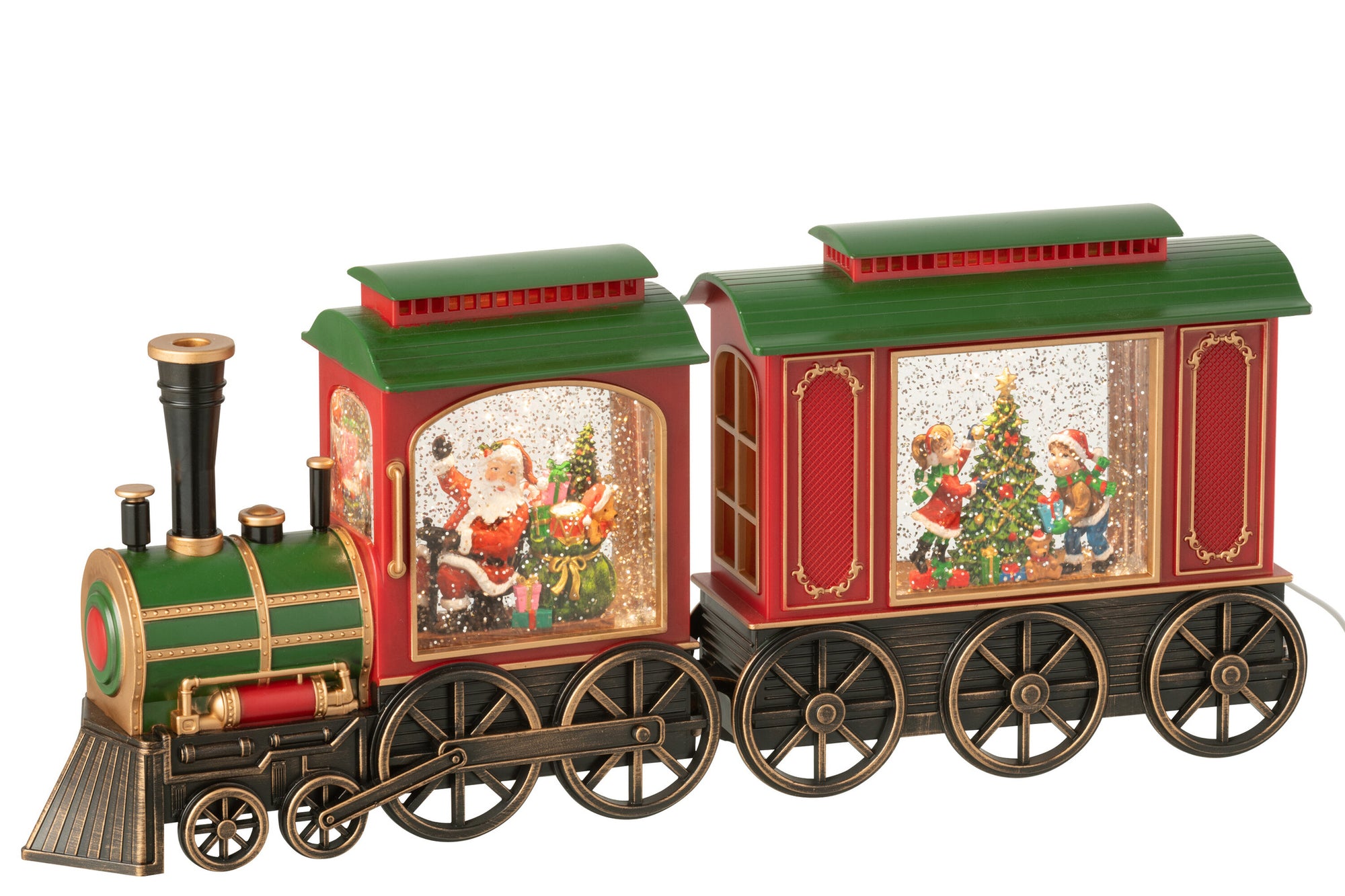J-LINE TREIN MET LED-VERLICHTING + MUZIEK KERSTMAN PLASTIC MULTICOLOR