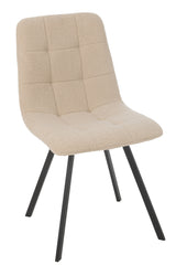 Eetkamerstoel Clark Metaal/Polyester Wit