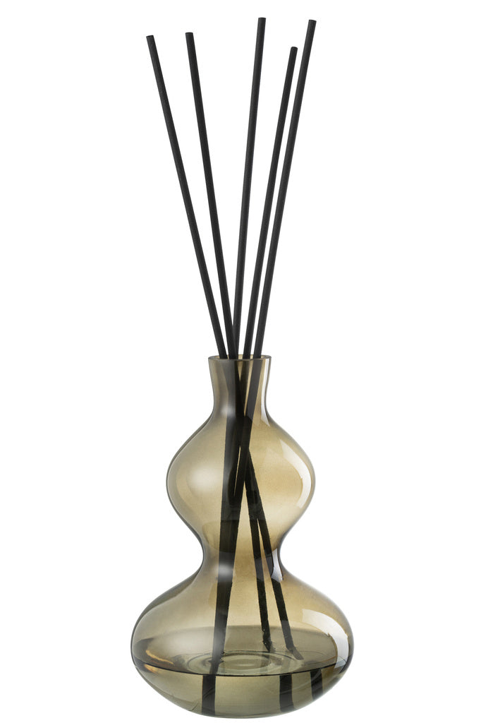 J-LINE GEURIGE OLIE OLIVE & FRANKINCENSE GLAS GROEN GROOT