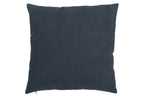 Kussen Rib Vierkant Fluweel Grijs Blauw