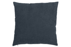 Kussen Rib Vierkant Fluweel Grijs Blauw