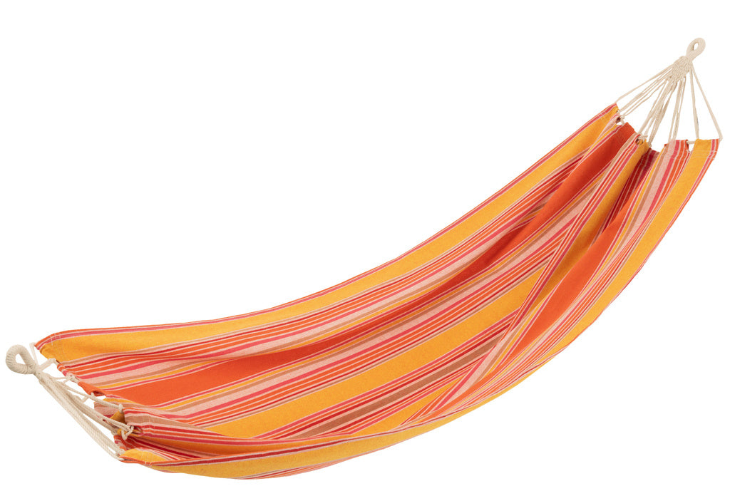 J-LINE HANGMAT STREPEN – KATOEN/POLYESTER ORANJE/MIX