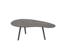 Salontafel Drop Aluminium/IJzer Zwart Klein