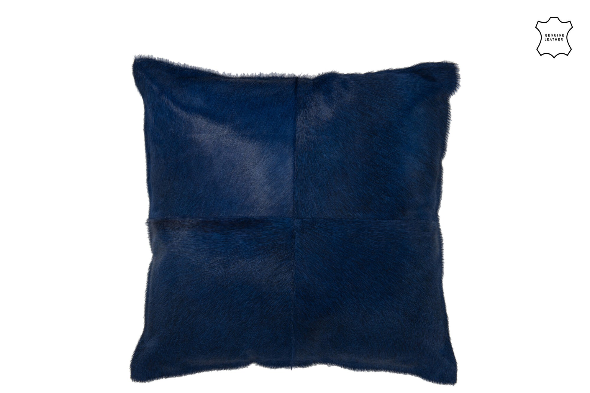 Kussen Koeienhuid Leer Elektrisch Blauw