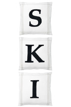 Kussen S-K-I Katoen Wit Set van 3