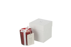 J-LINE GEURKAARS DELUXE GLASS ROOD KLEIN