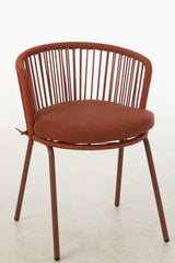 Stoel Toa staal/touw rood