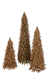 J-LINE KERSTBOOM KUNSTSTOF GOUDKLEURIG GROOT