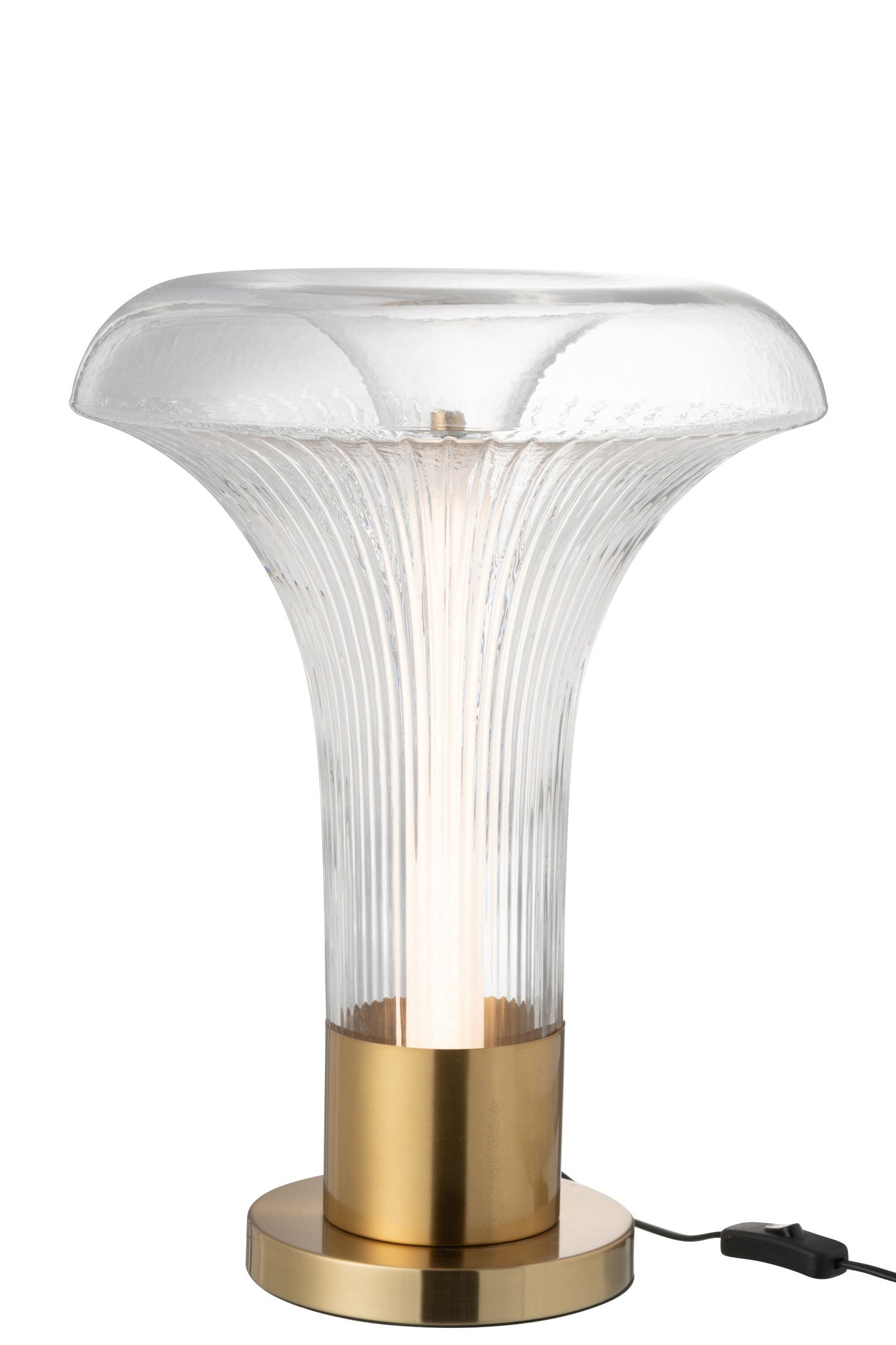 LED-tafellamp goud metaal/glas transparant