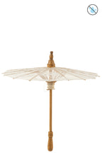 Parasol Patronen Kant Katoen/Hout Wit