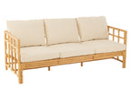 J-LINE SOFA ELISE + KUSSEN 3-PERSOONS ROTAN/TEXTIEL NATURAL/WIT