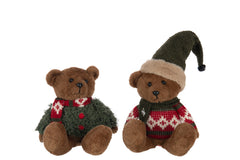 J-LINE BEREN WINTERKLEDING POLYESTER MULTIKLEUR ASSORTIMENT VAN 2