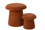 Set van 2 paddenstoelkrukjes MDF terracotta