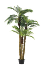 Palmboom 3 delen Real Touch In Pot Plastic Groen