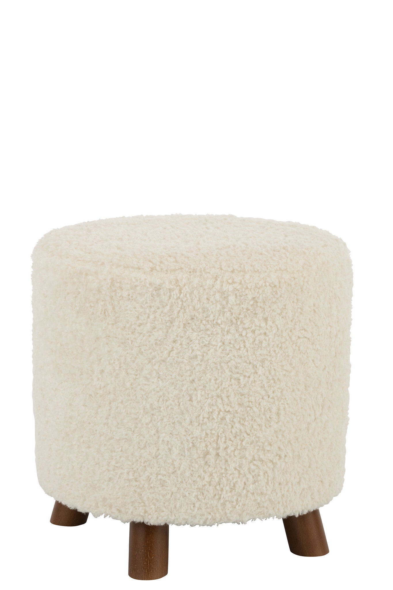 Pouf schapenpoot polyester wit