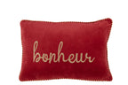 Kussen Bonheur Textiel Rood/Goud