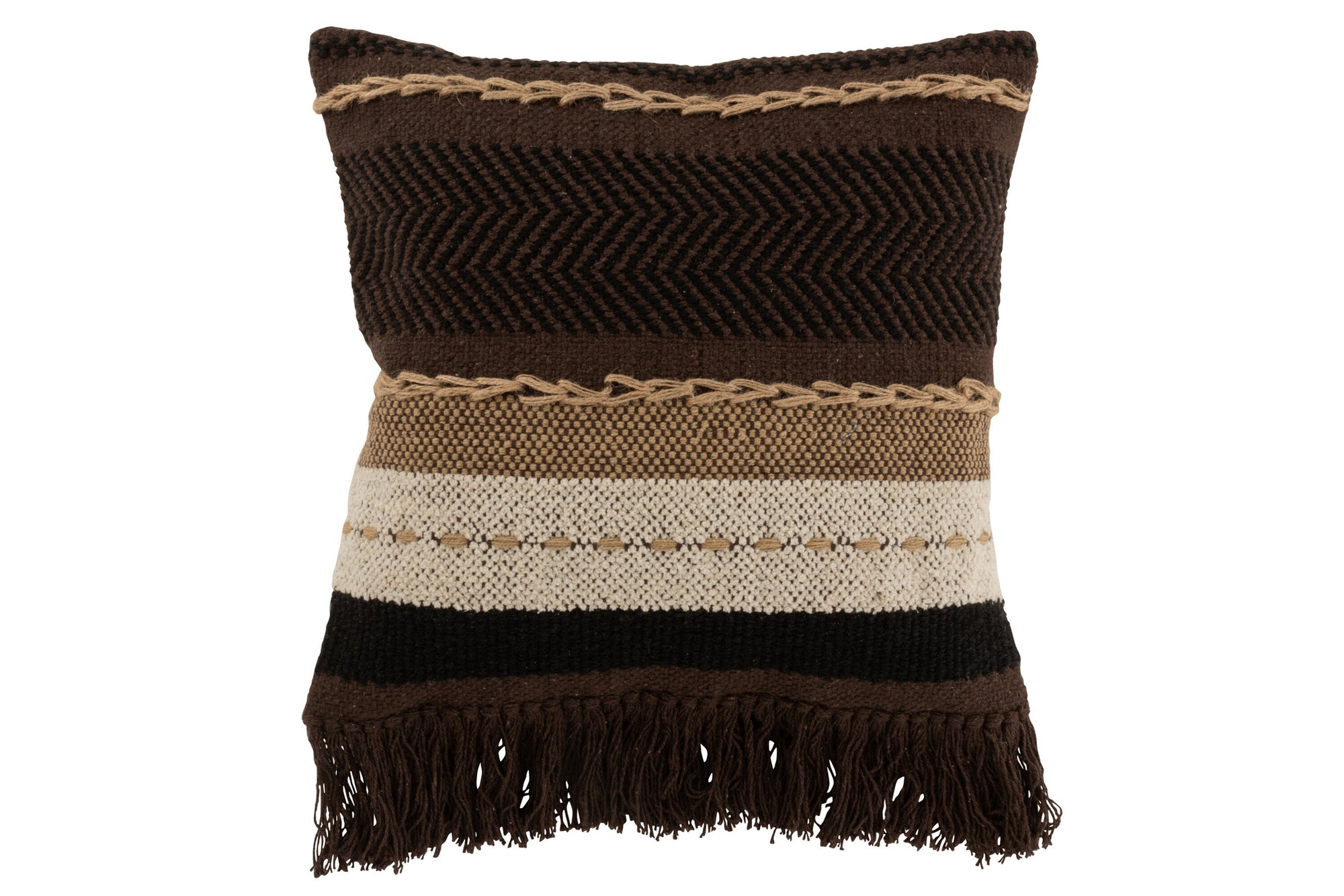 Kussen Etnisch Katoen Bruin/Zwart/Beige