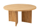 Ronde teakhouten tafel naturel