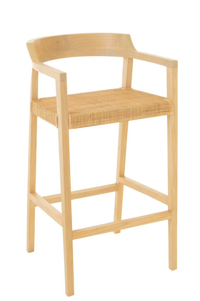 J-LINE BARKRUK EMMA – TEAK/RATTAN – NATUUR – 100 CM