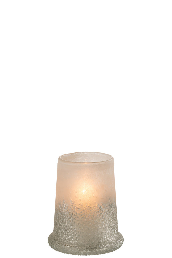 J-LINE WINDLICHT SUGAR GLAS WIT MEDIUM