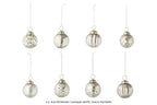 J-LINE DOOS VAN 40 KERSTBALLEN 8 PATRONEN GLAS ZILVERKLEURIGllen 8 patronen glas zilverkleurig