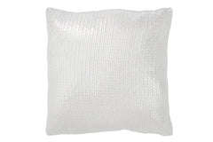 Kussen Metallic Polyester Zilver