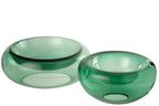 Decoratieve kom Carol Glas Smaragdgroen Groot