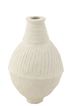 J-LINE POT LAXMI PAPER MACHE WHITE