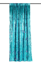 Gordijn Omkeerbare Pailletten Blauw/Paars