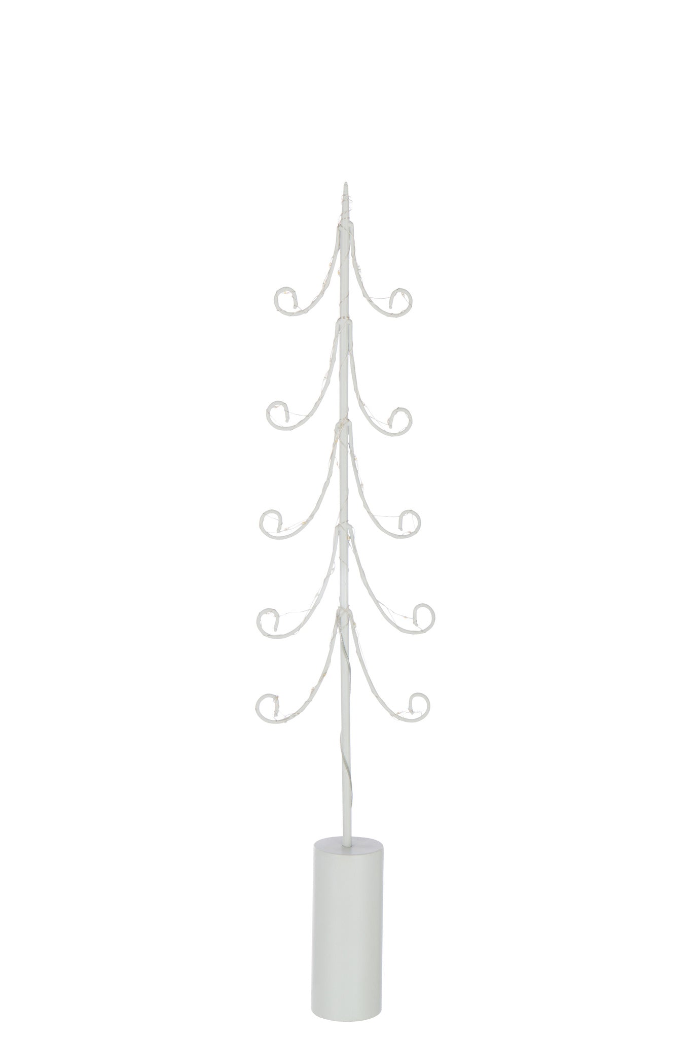 J-LINE BOOM LED CILINDER VOET IJZER WIT GROOT