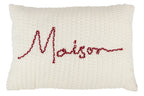 Kussen Maison Polyester/Acryl Rood/Wit