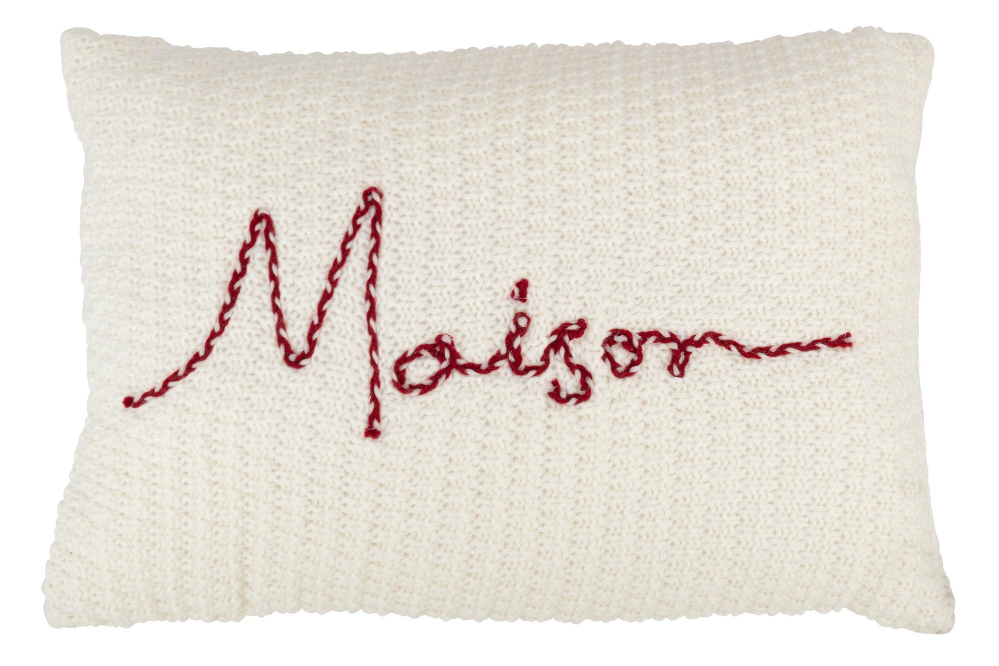 Kussen Maison Polyester/Acryl Rood/Wit