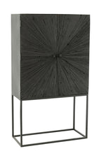 J-LINE KAST SHANIL HOUT/IJZER ZWART