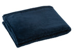 J-LINE DEKENTJE KNUFFEL POLYESTER DONKERBLAUW