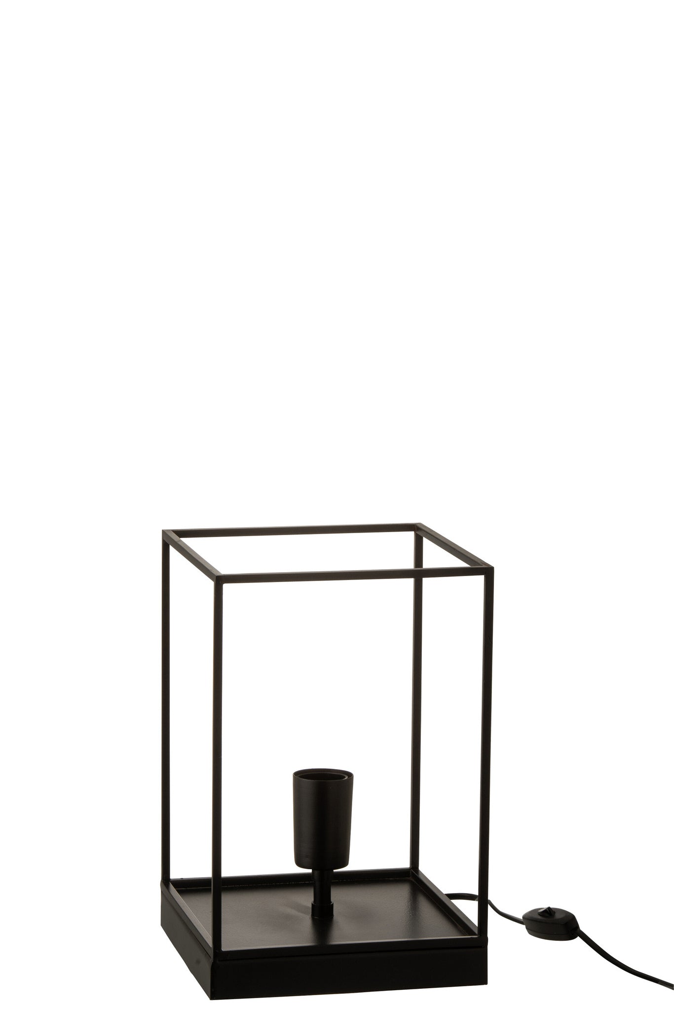 Lamp 1 lamp rechthoekig frame metaal zwart klein