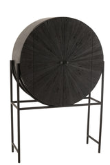 J-LINE BARKAST SHANIL GERECYCLEERD HOUT/MDF ZWART