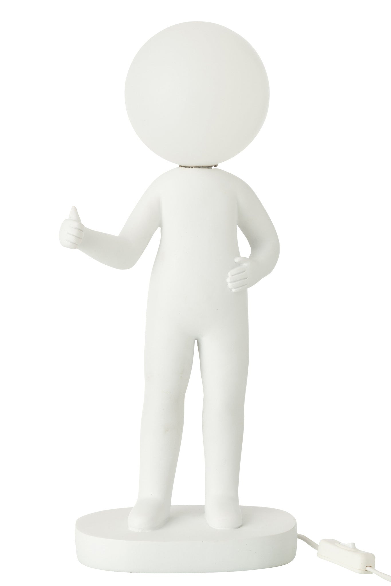 J-LINE TAFELLAMP DUIM OMHOOG HARS WIT