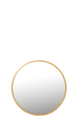 Spiegel Mona rond ijzer/glas goud groot