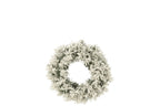 J-LINE KERSTKRANS + LED WARM WIT PLASTIC SNEEUWGROEN KLEIN