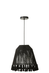 Hanglamp Celia jute zwart klein