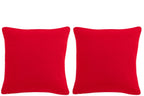   J-LINE KUSSEN SANTA SNOR/HOHOHO KATOEN KERST ROOD/WIT ASSORTIMENT VAN 2