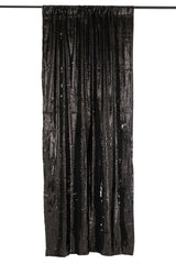 J-LINE GORDIJN OMKEERBARE PAILLETTEN ZWART/ZILVER