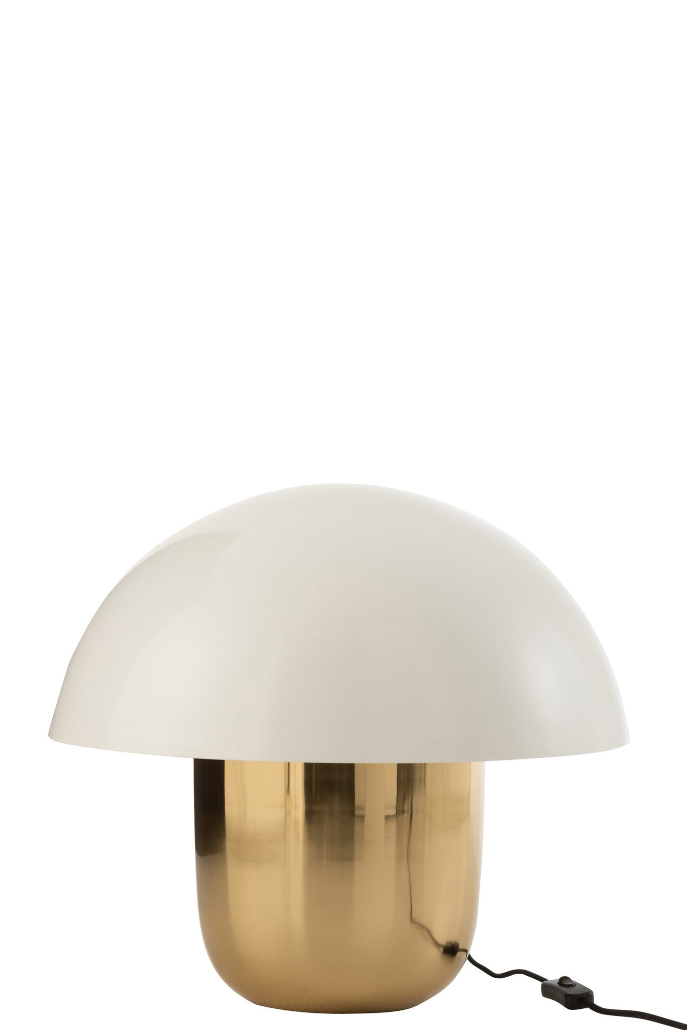 Lamp paddenstoel ijzer wit/goud groot