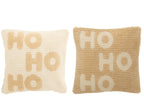 Kussen Hohoho Polyester Wit/Beige Assortiment Van 2